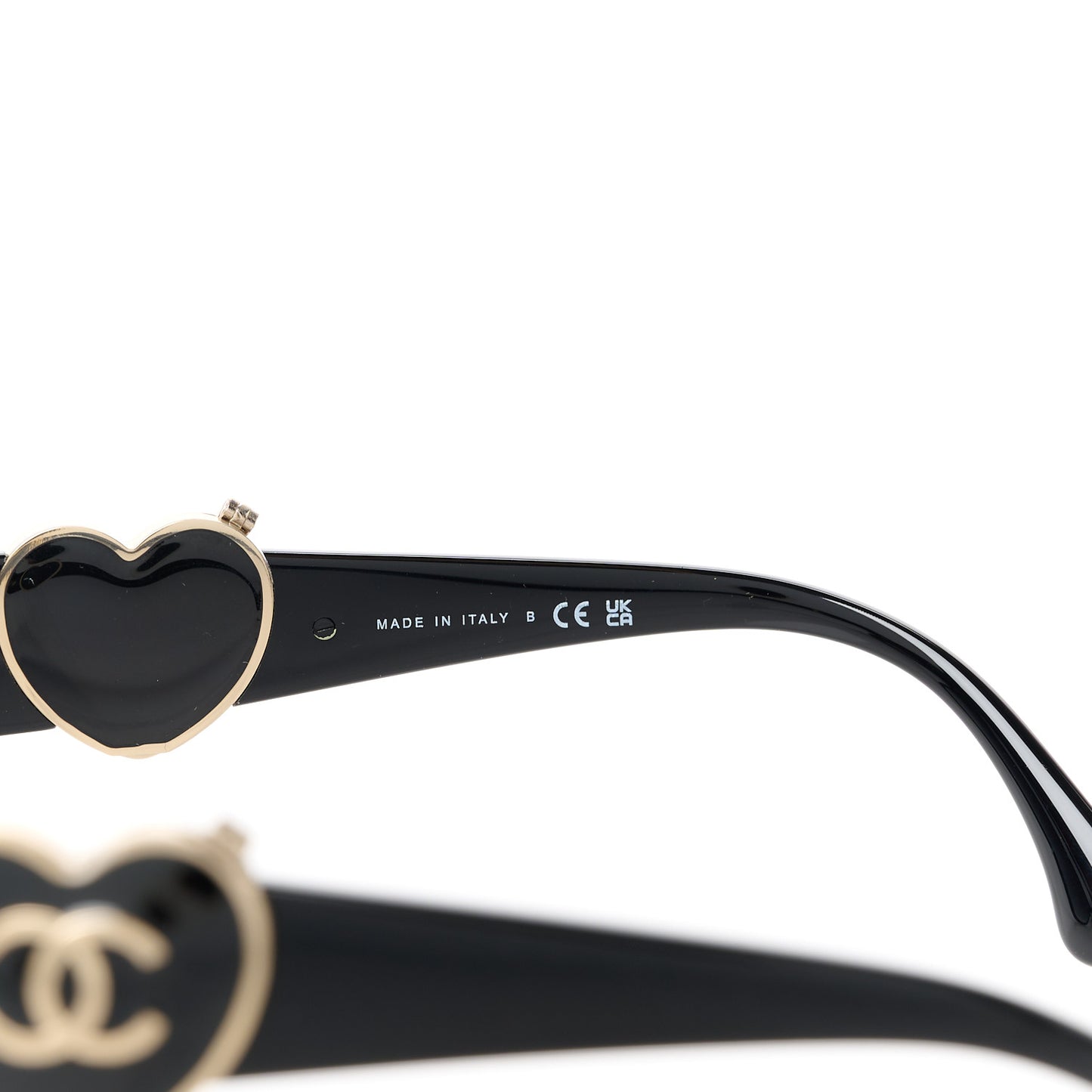 Acetate Enamel Heart Square Sunglasses 5518 Black