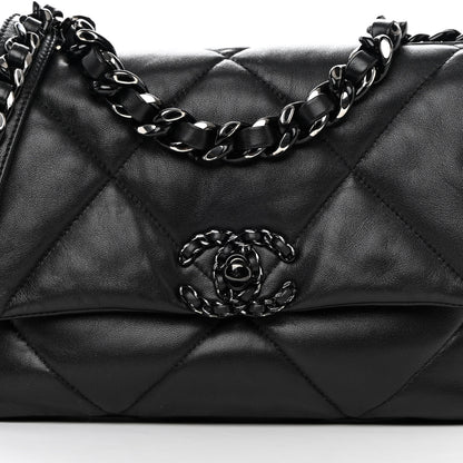 Chanel Lambskin Quilted Medium Chanel 19 Flap So Black 9 of 15