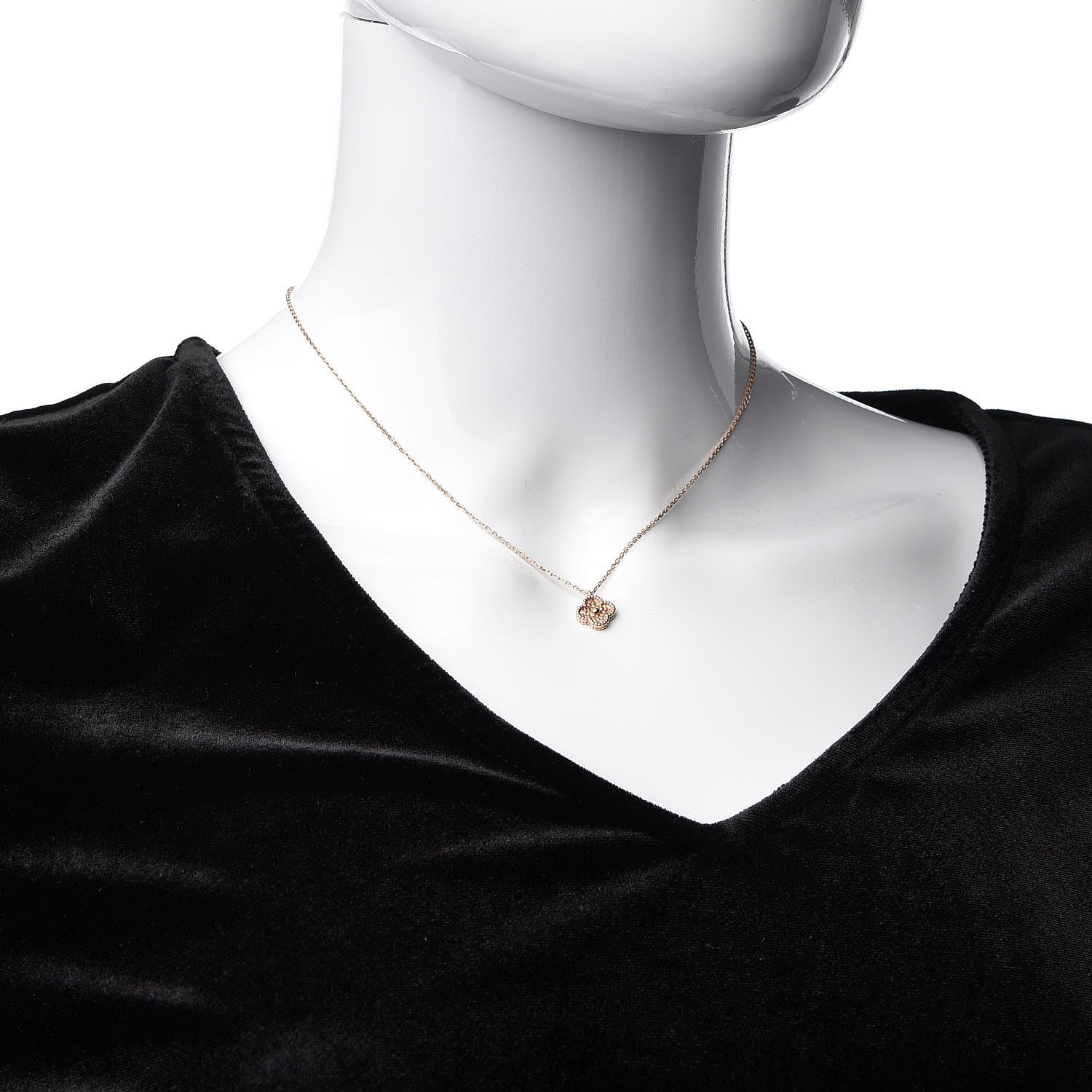 Van Cleef & Arpels 18K Rose Gold Sweet Alhambra Pendant Necklace 2 of 7