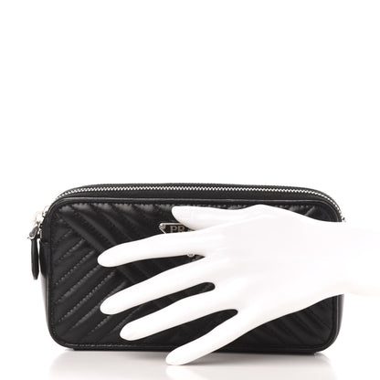 Prada Nappa Impunture Clutch Black 2 of 10