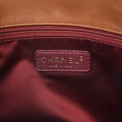 Chanel Calfskin Large Blizzard Zip Top Flap Bag Light Brown 7 of 11