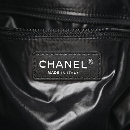Chanel Wool Calfskin Embroidered Paris Hamburg Drawstring Backpack Navy Blue 6 of 10