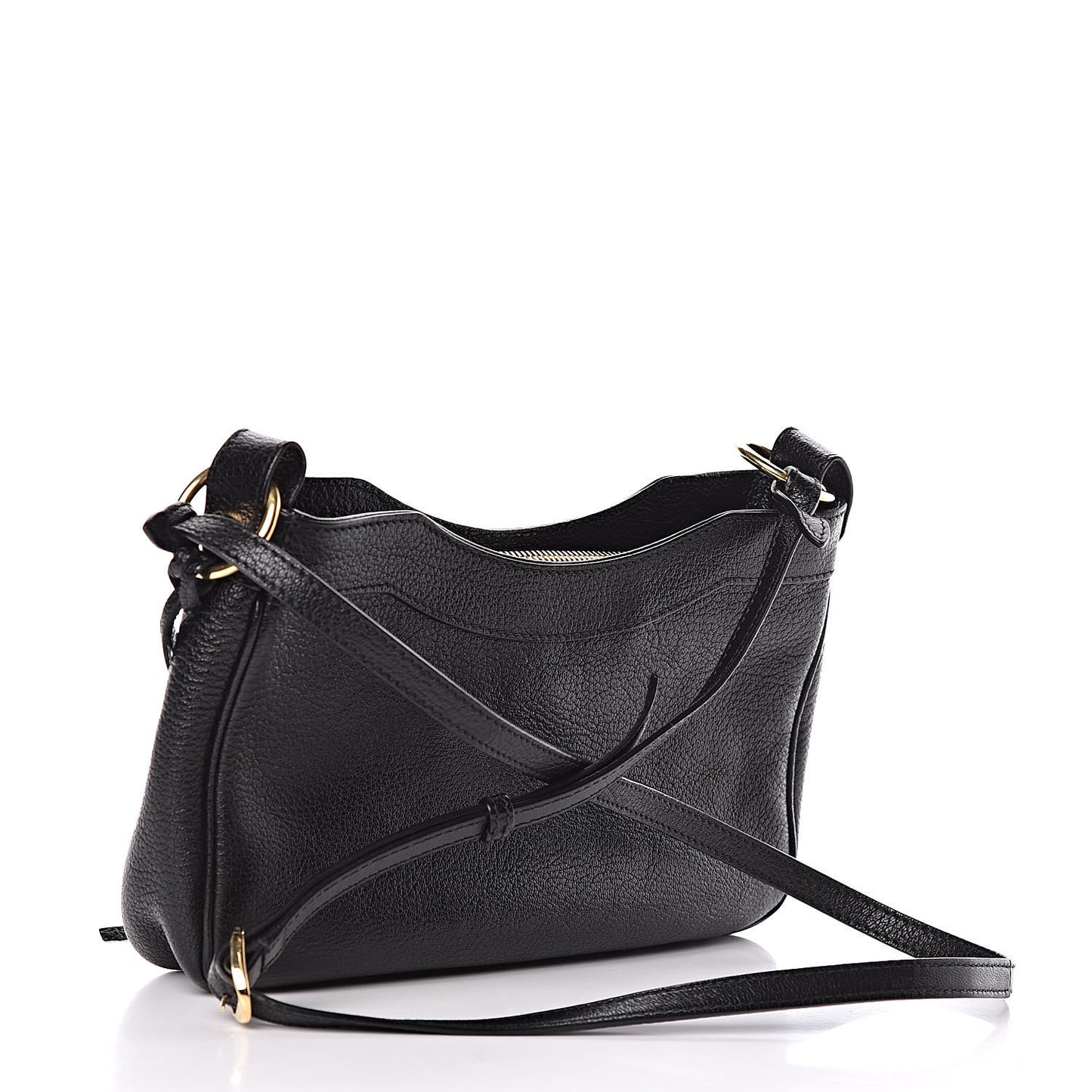 Chevre Gold Metallic Edge Hardware Hip Black