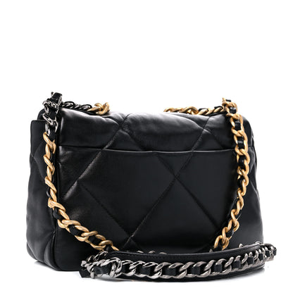 Chanel Lambskin Quilted Medium Chanel 19 Flap Black 3 of 9