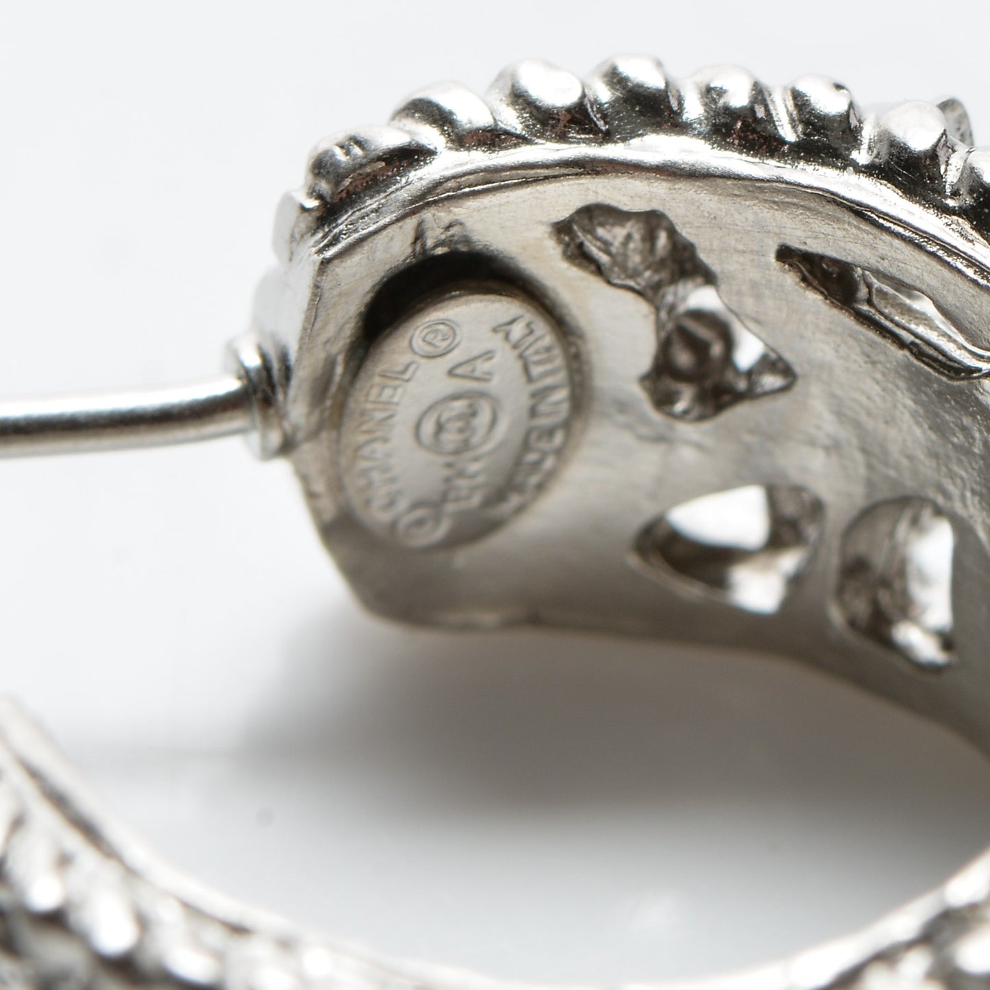 CC Camellia Hoop Earrings Silver