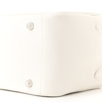 Hermes Taurillon Clemence Lindy 26 White 10 of 11