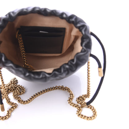 Gucci Calfskin Matelasse Mini GG Marmont 2.0 Bucket Bag Black 6 of 11