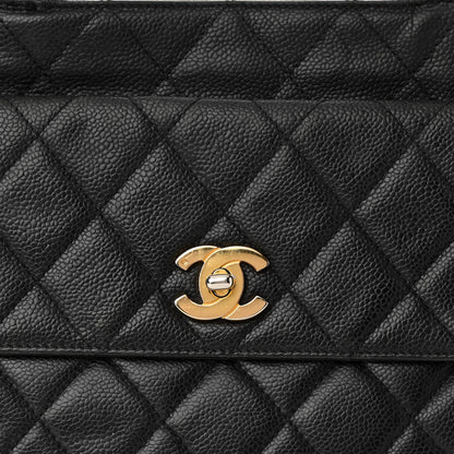 Chanel Caviar Quilted CC Tote Black 6 of 14