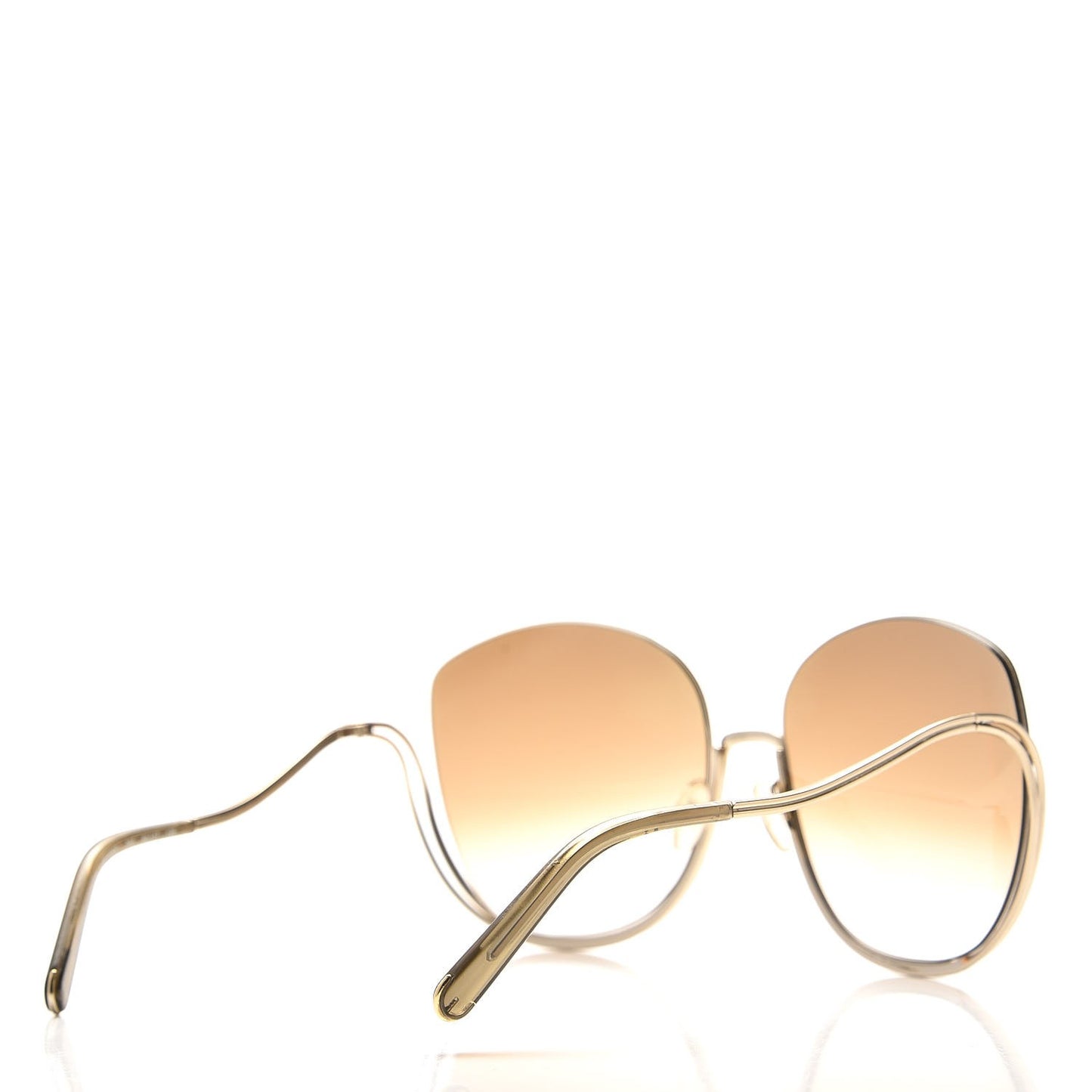 Oversized Round Milla Sunglasses CE125S Gold Havana