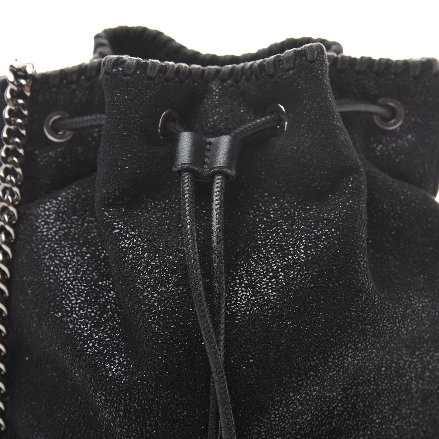 Shaggy Deer Small Falabella Bucket Bag Black