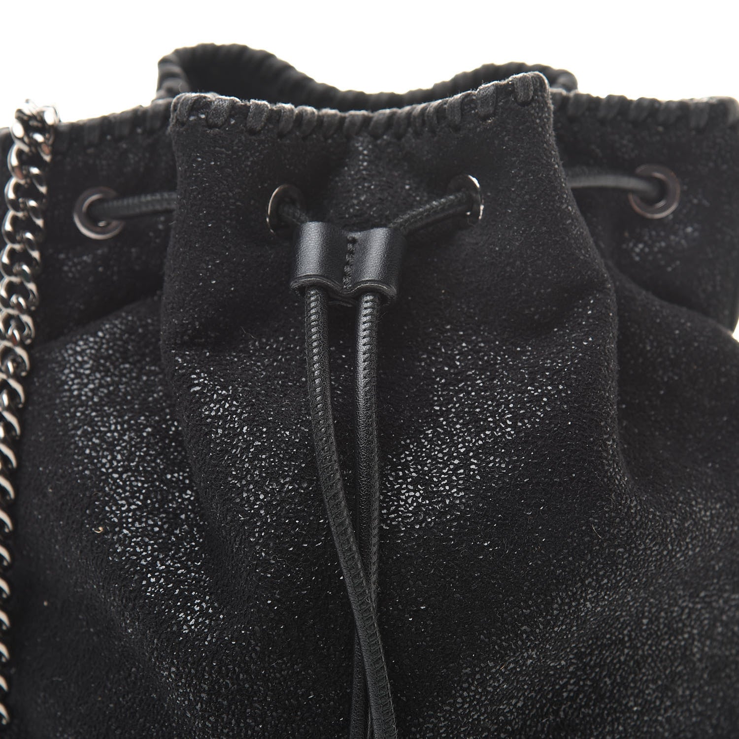 Stella McCartney Shaggy Deer Small Falabella Bucket Bag Black 8 of 12