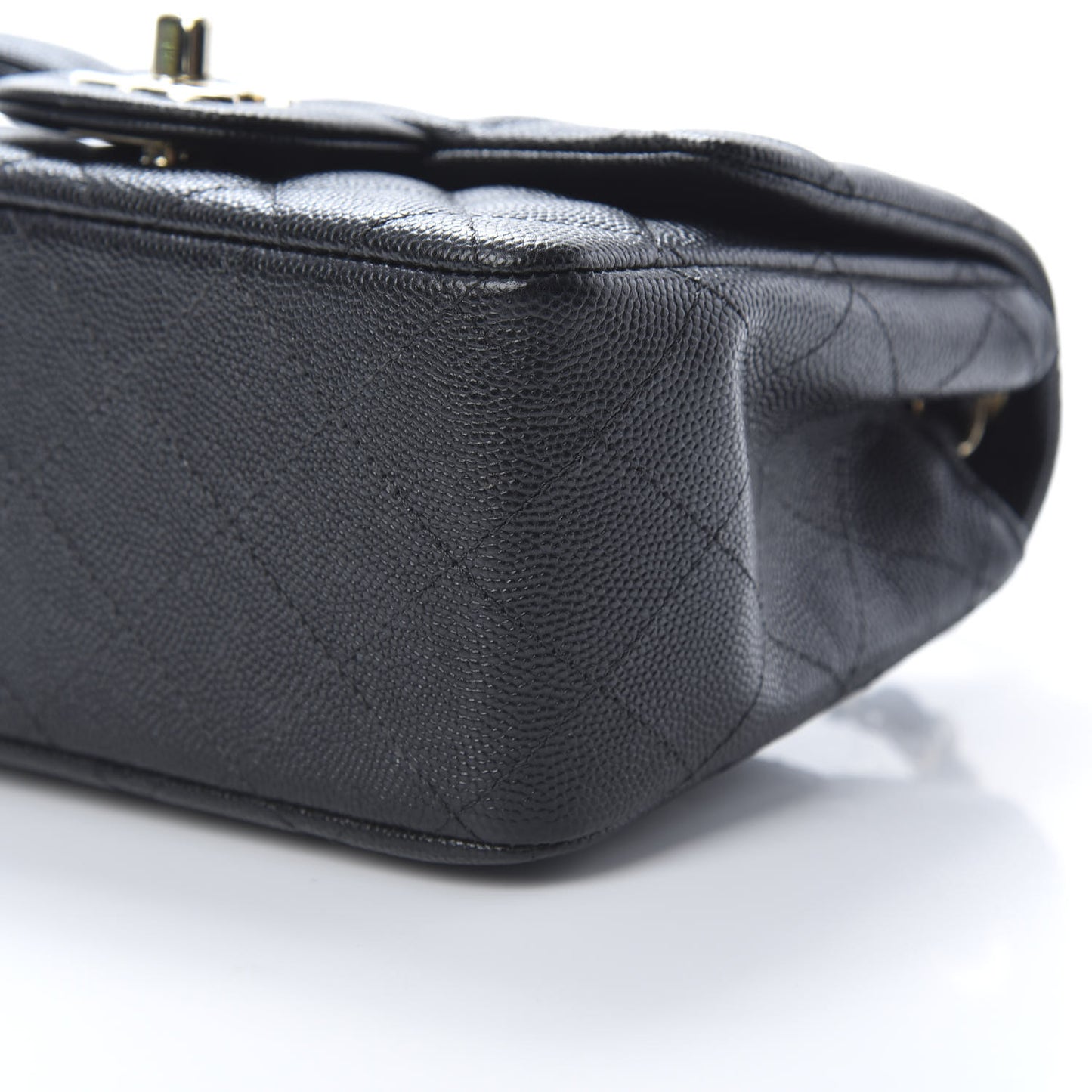Caviar Quilted Mini Square Flap Black