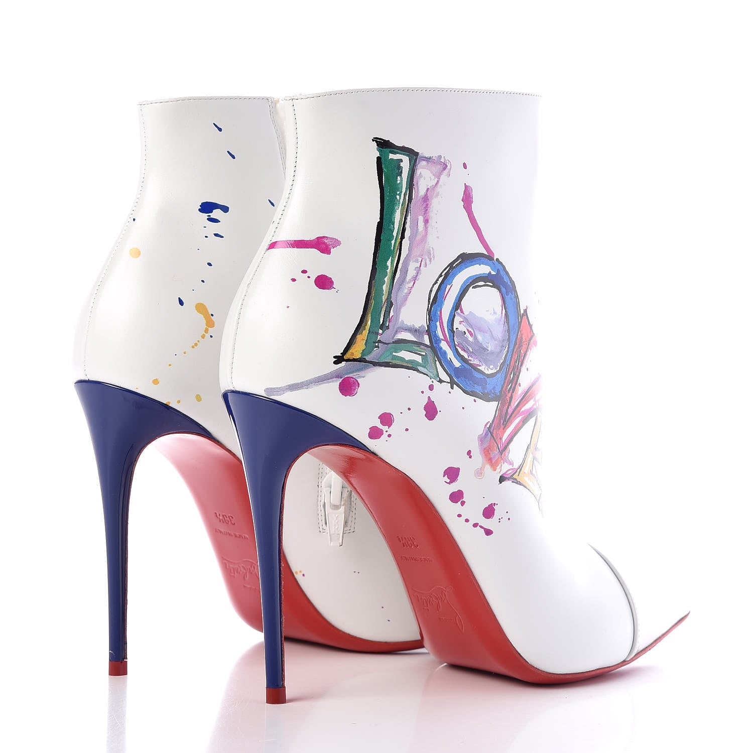 Christian Louboutin Calfskin In Love 100 Booties 38.5 White 4 of 7