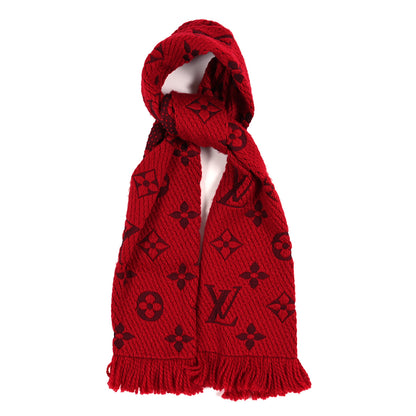 Louis Vuitton Wool Silk Logomania Scarf Rubis 1 of 3