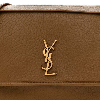Saint Laurent Grained Lambskin Monogram Large Niki Chain Satchel Dark Cork 9 of 12