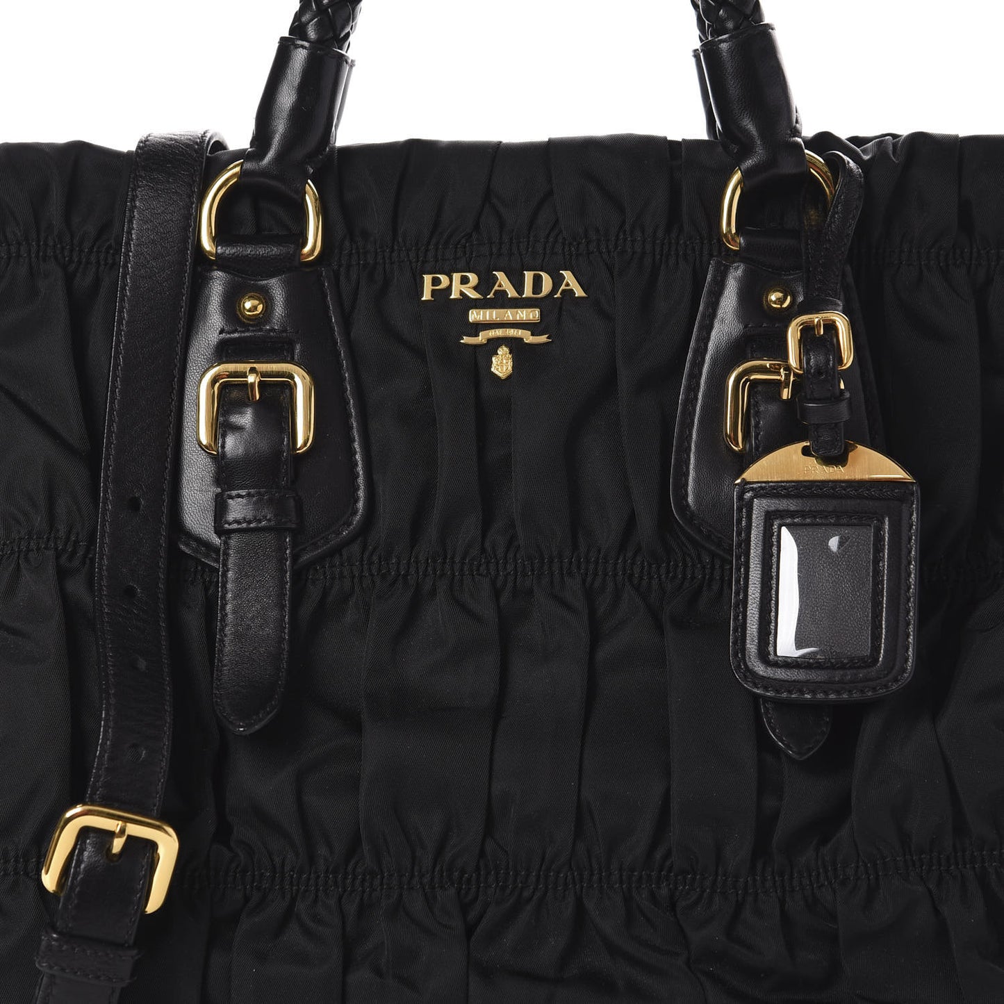 Tessuto Nylon Gaufre Tote Black