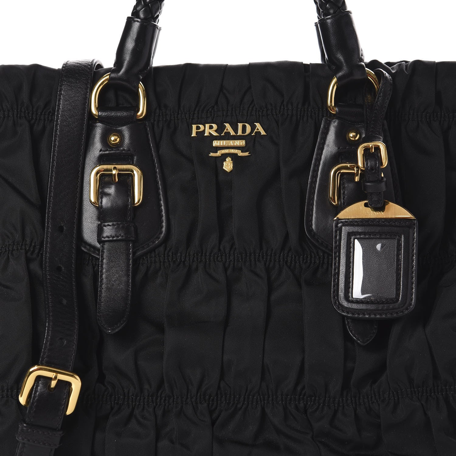 Prada Tessuto Nylon Gaufre Tote Black 10 of 10