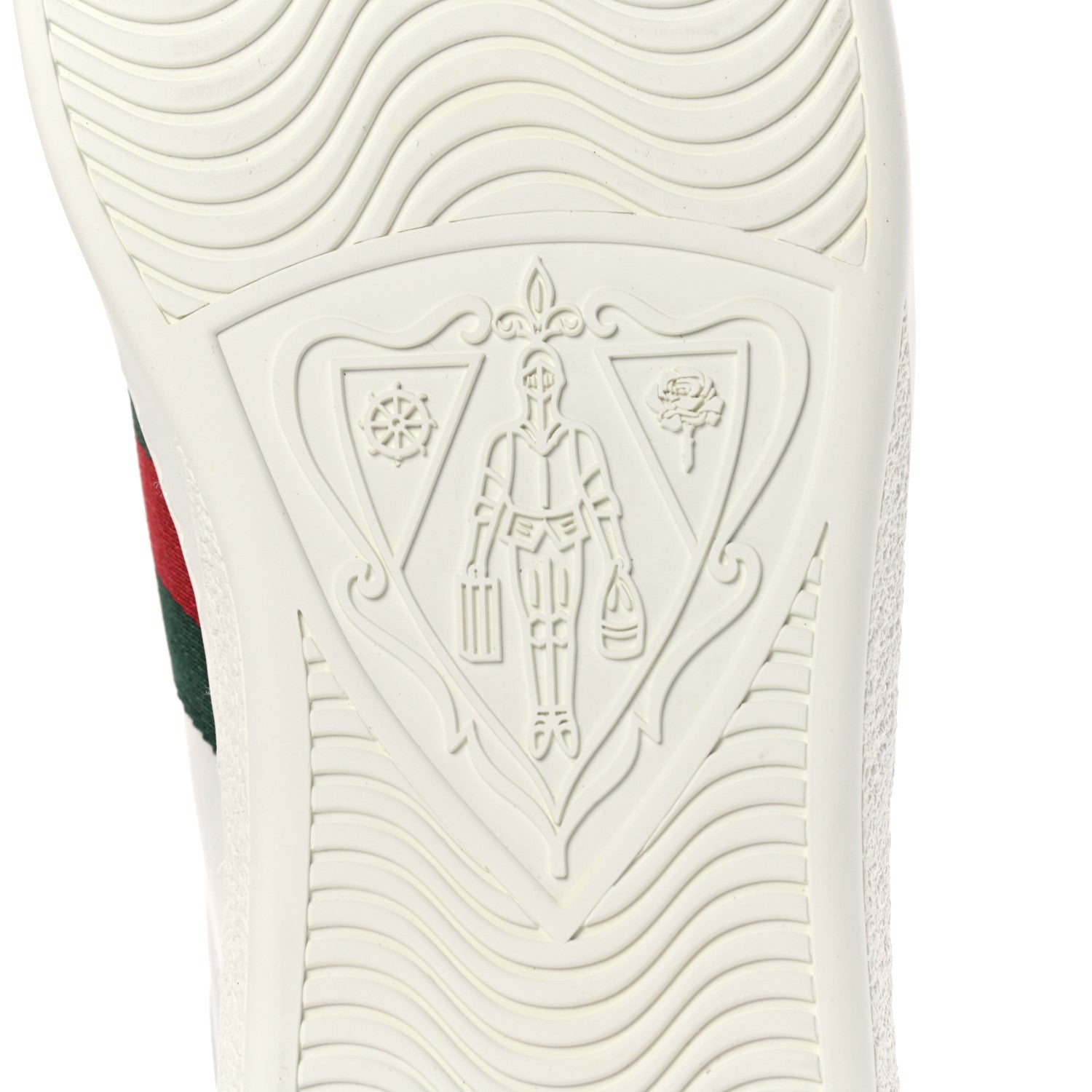 Gucci Calfskin Web Mens Ace High Top Sneakers 10.5 White 6 of 8