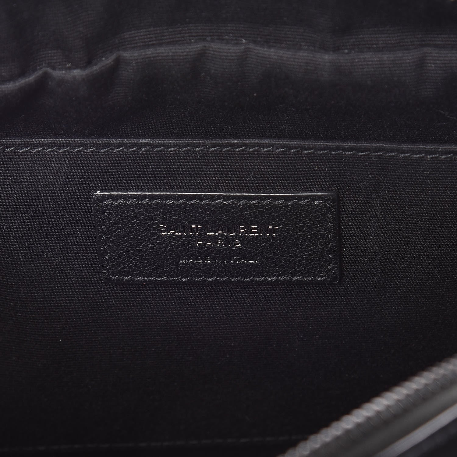 Saint Laurent Calfskin Matelasse Monogram Lou Camera Bag Black 6 of 11