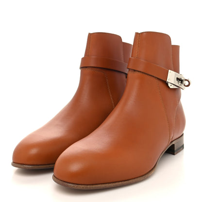 Hermes Calfskin Neo Low Boots 37.5 Natural 3 of 8
