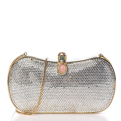 Judith Leiber Swarovski Crystal Minaudiere Clutch Gold 3 of 13
