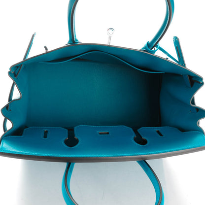 Hermes Tadelakt Birkin 30 Bleu Izmir 9 of 25