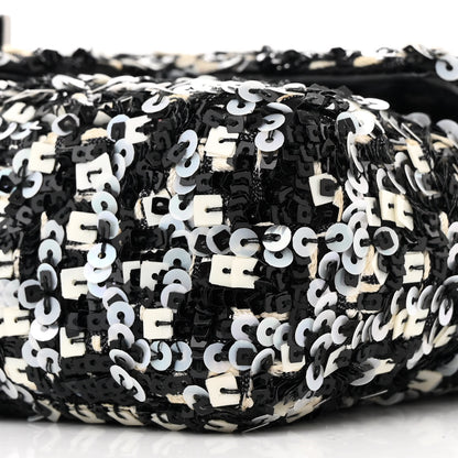 Chanel Sequin Lambskin Mini Flap Silver Black 10 of 10