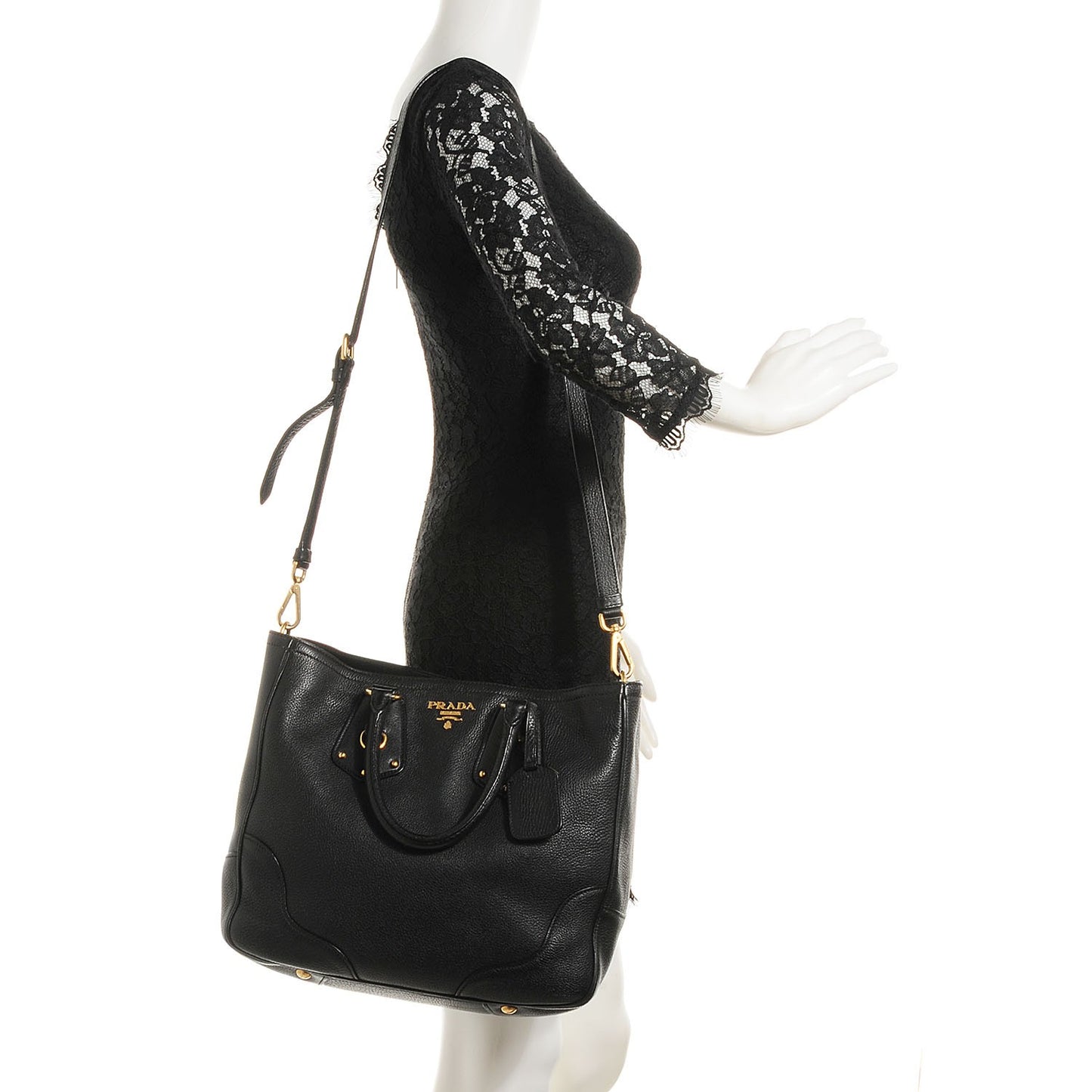 Vitello Daino Tote Nero Black
