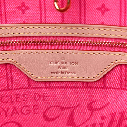 Louis Vuitton Monogram Roses Neverfull MM 6 of 9