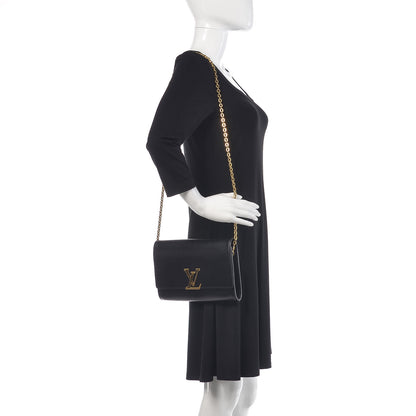 Louis Vuitton Calfskin Chain Louise GM Black 2 of 13