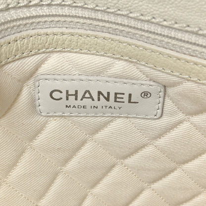 Chanel Goatskin Perforated Large CC Tote White 6 of 9