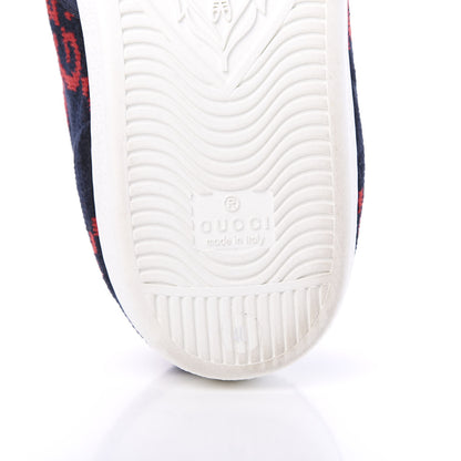 Gucci Terry Cloth GG Monogram Web Womens Ace Sneakers 40 Blue Red 6 of 8