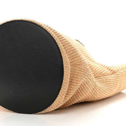 Khaite Raffia Calfskin Osa Medium Tote Natural Black 9 of 9