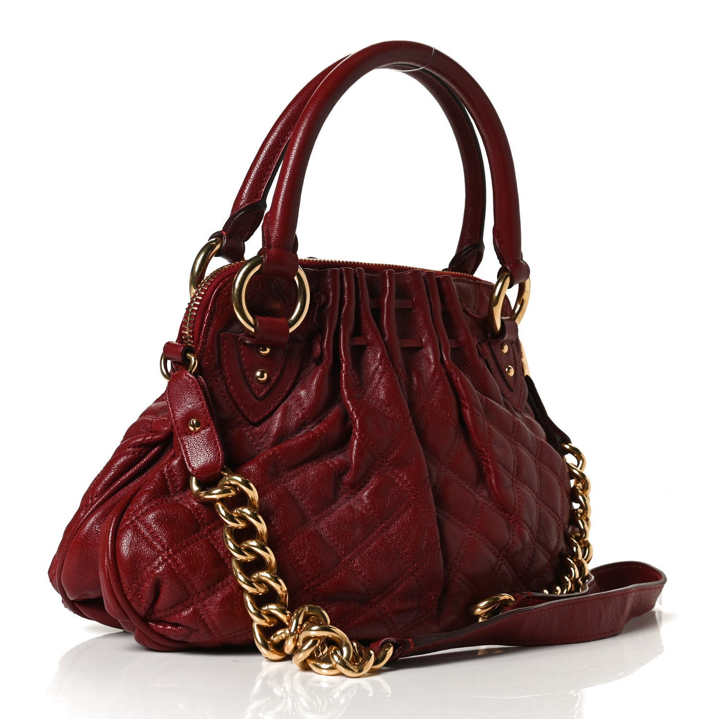 Lambskin Quilted Small Cecilia Red