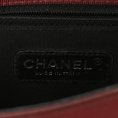 Chanel Calfskin Quilted Ballerine Flap Black Dark Red 6 of 10