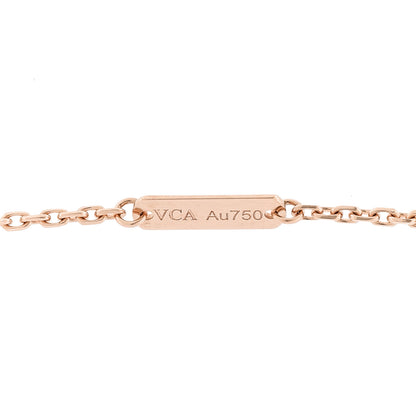 Van Cleef & Arpels 18K Rose Gold Gray Mother of Pearl Vintage Alhambra Pendant Necklace 5 of 6
