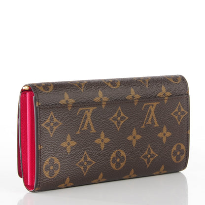 Louis Vuitton Monogram 2015 Christmas Animation Sarah Wallet Hibiscus 3 of 7