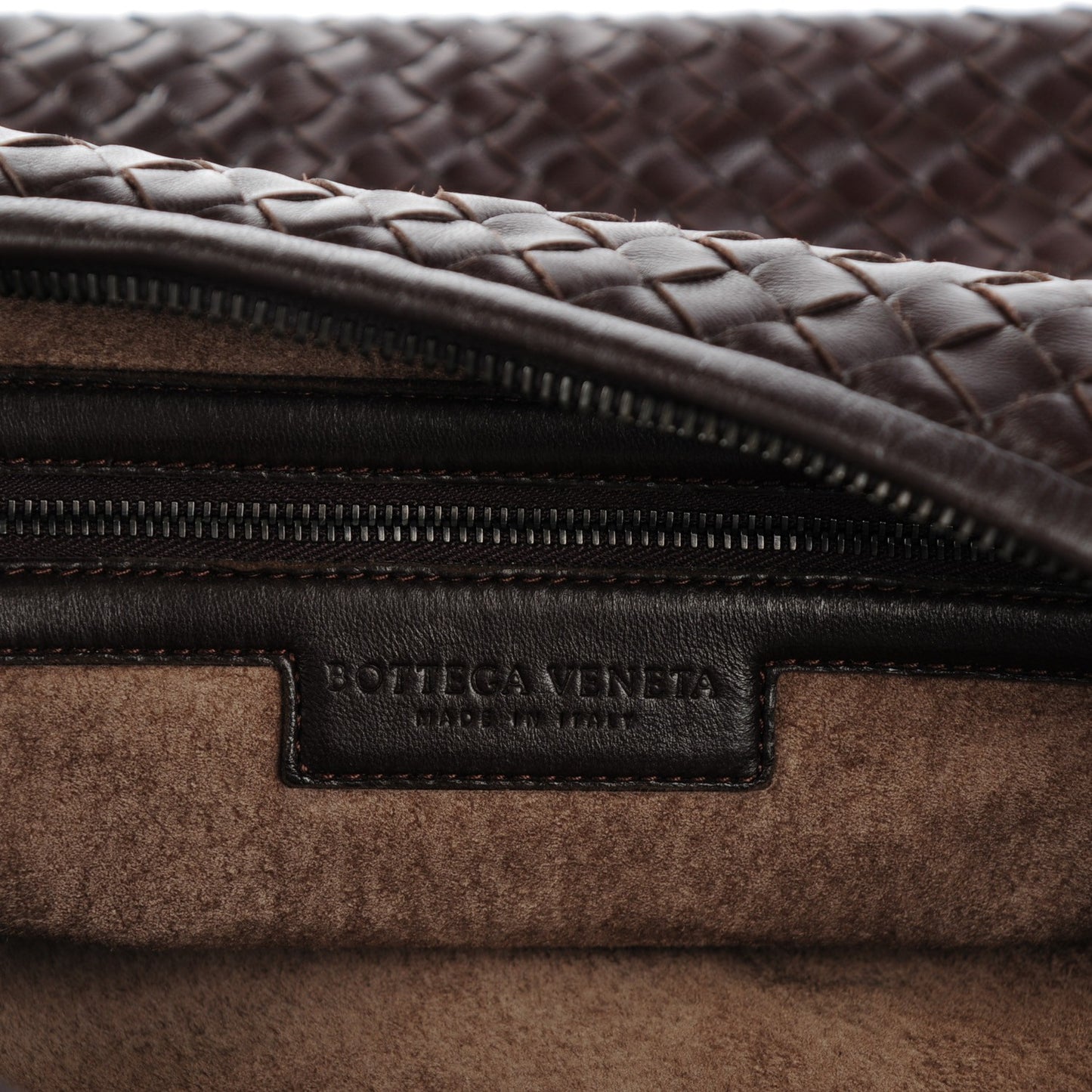 Nappa Intrecciato Large Veneta Hobo Ebano