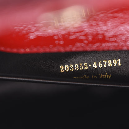 Saint Laurent Textured Patent Monogram Large Belle De Jour Clutch Red 6 of 8