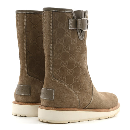 Gucci Suede Microguccissima Boots 37.5 Brown 5 of 9