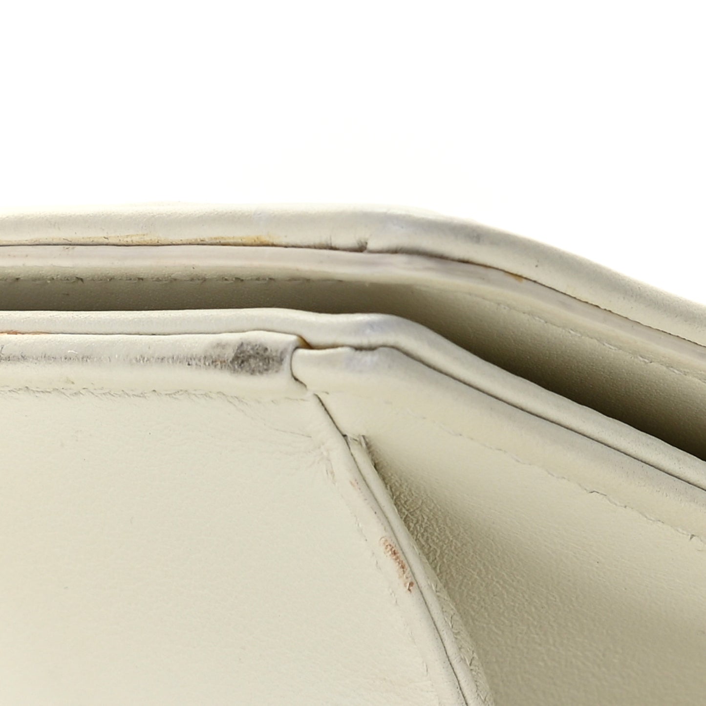Lambskin Studded Small Diorama Flap Bag Off White