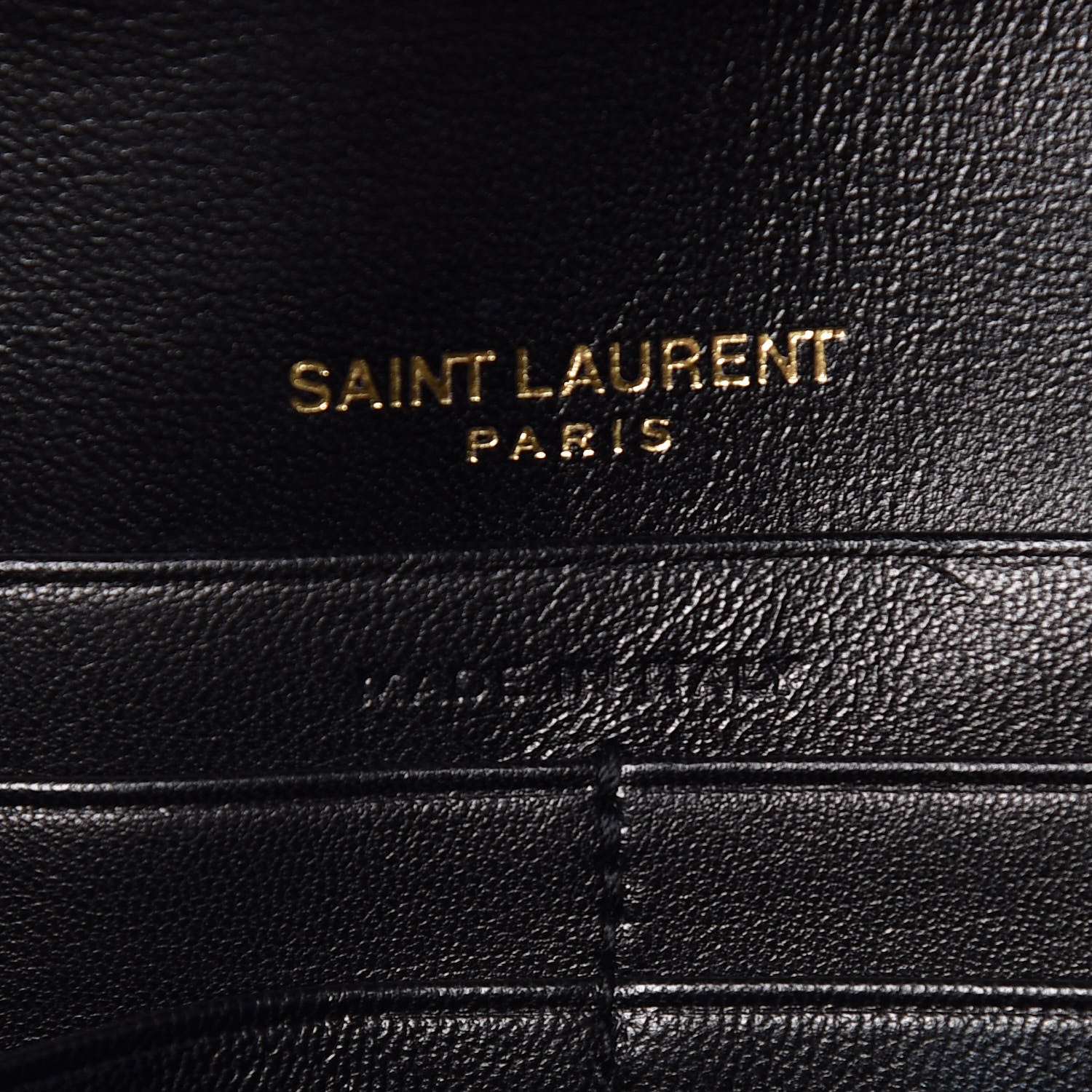Saint Laurent Patent Calfskin Monogram Kate Wallet On Chain Black 6 of 9