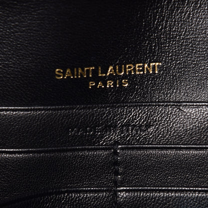 Saint Laurent Patent Calfskin Monogram Kate Wallet On Chain Black 6 of 9