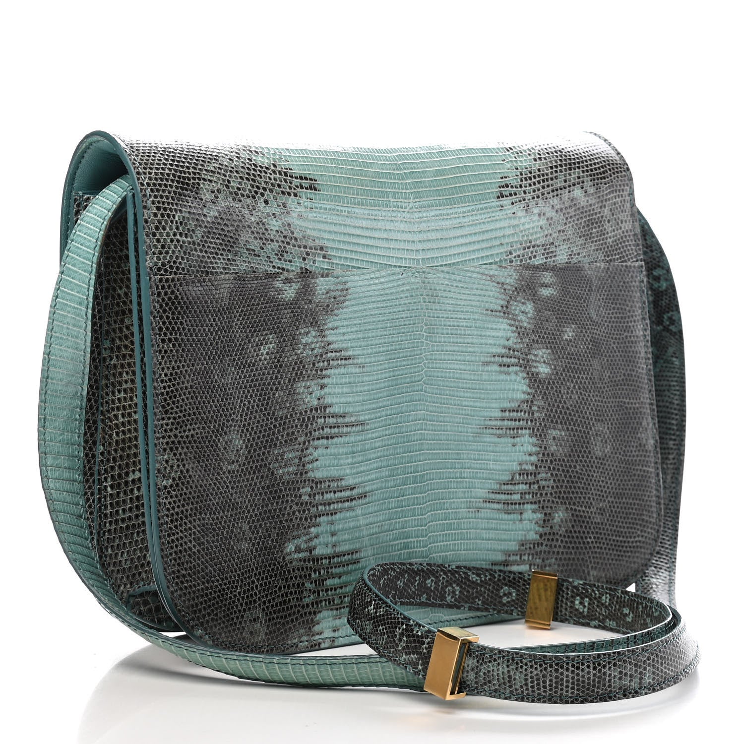 Celine Lizard Medium Classic Box Flap Bag Antarctic 2 of 8