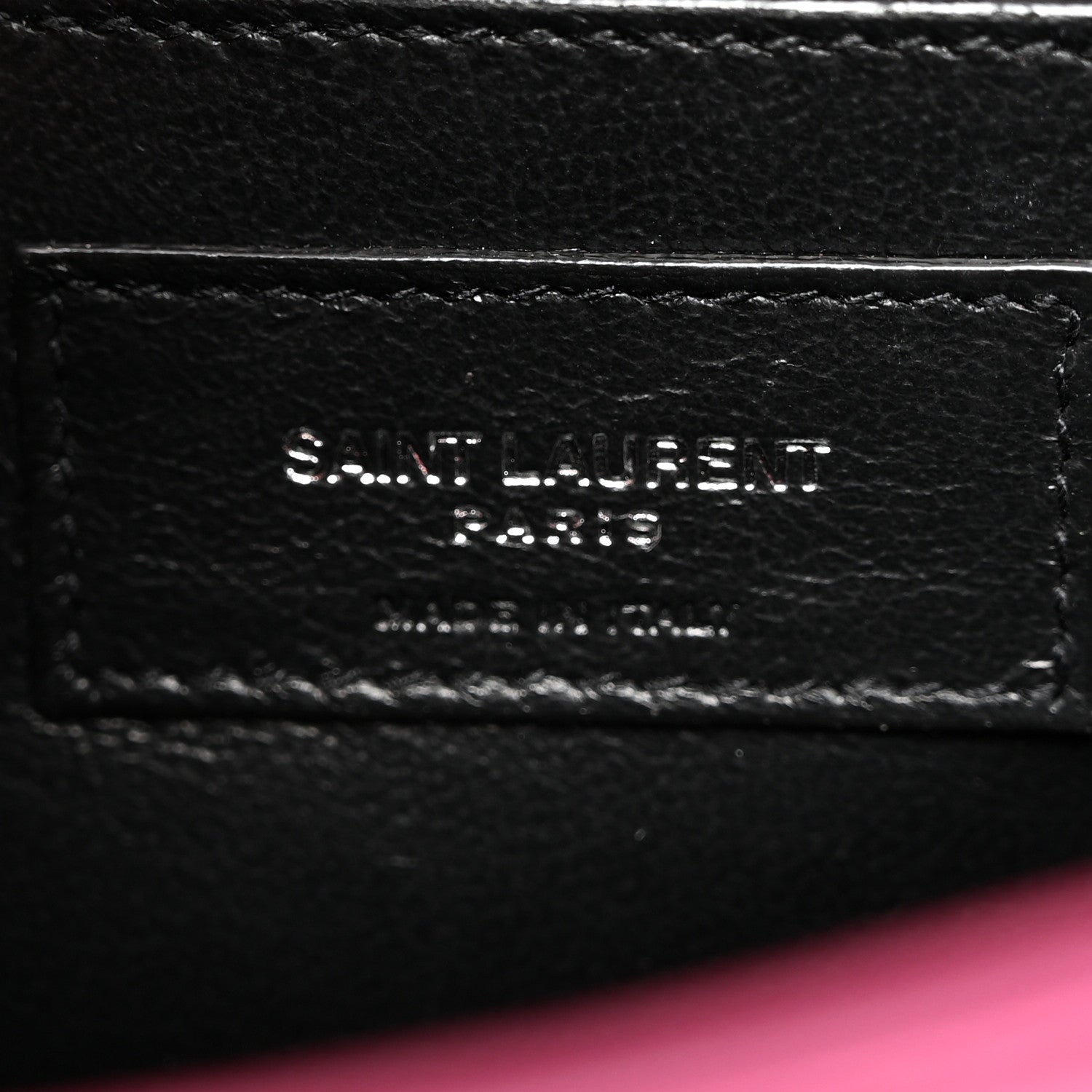 Saint Laurent Metallic Calfskin Crocodile Embossed Small Classic Monogram Kate Tassel Satchel Pink 7 of 11
