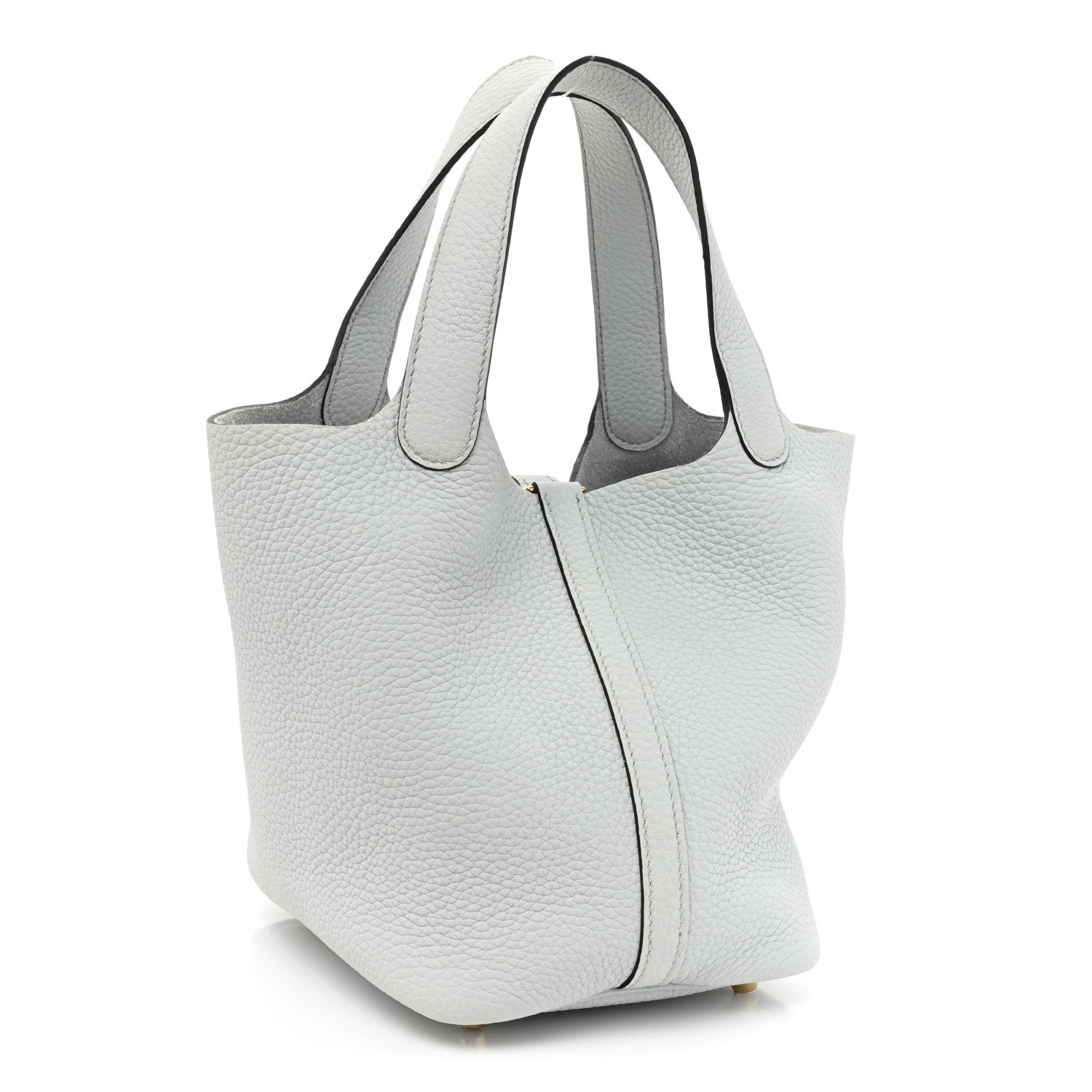 Hermes Taurillon Clemence Picotin Lock 18 PM Bleu Pale 3 of 9