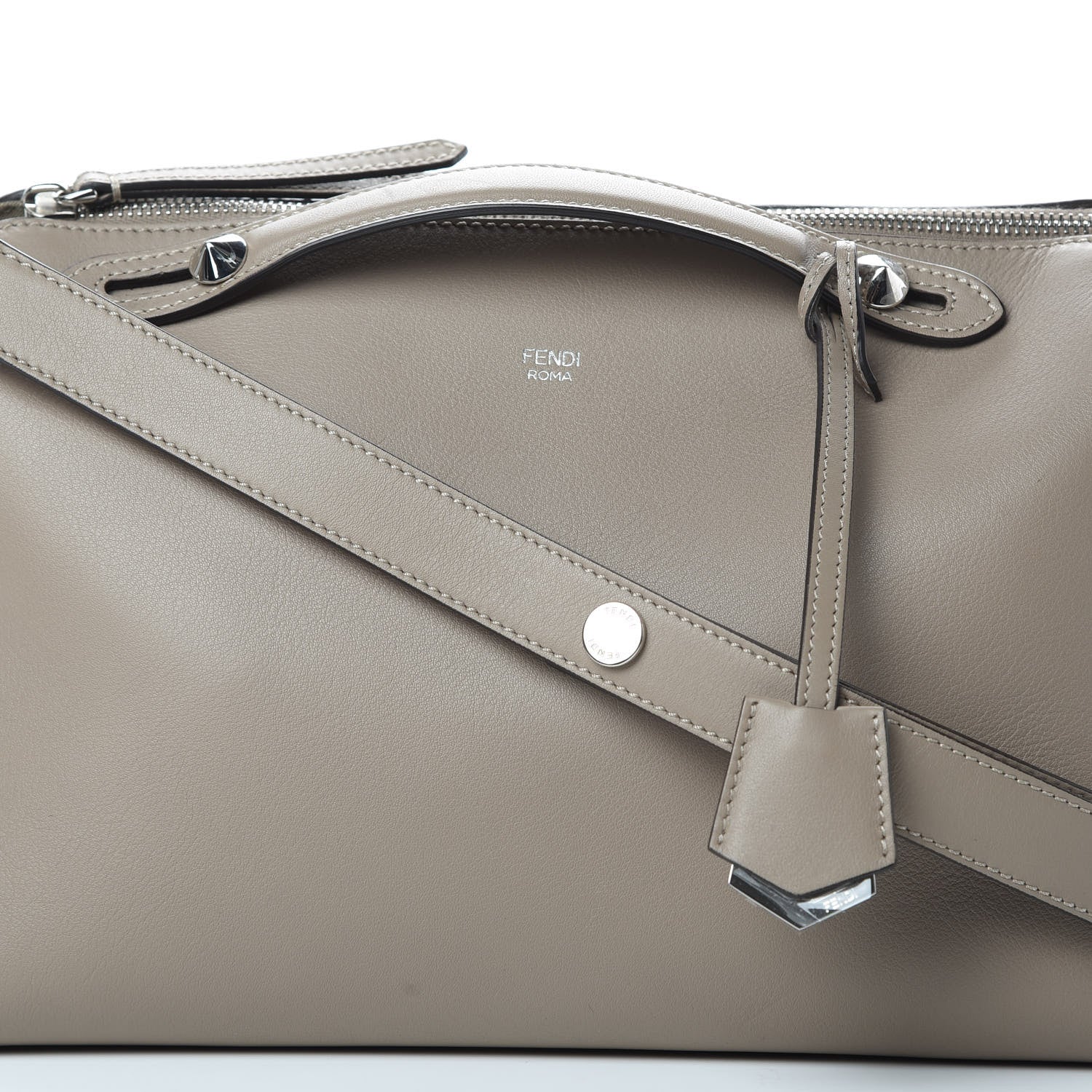 Fendi Vitello Dolce Large By The Way Boston Bag Tortora 8 of 11