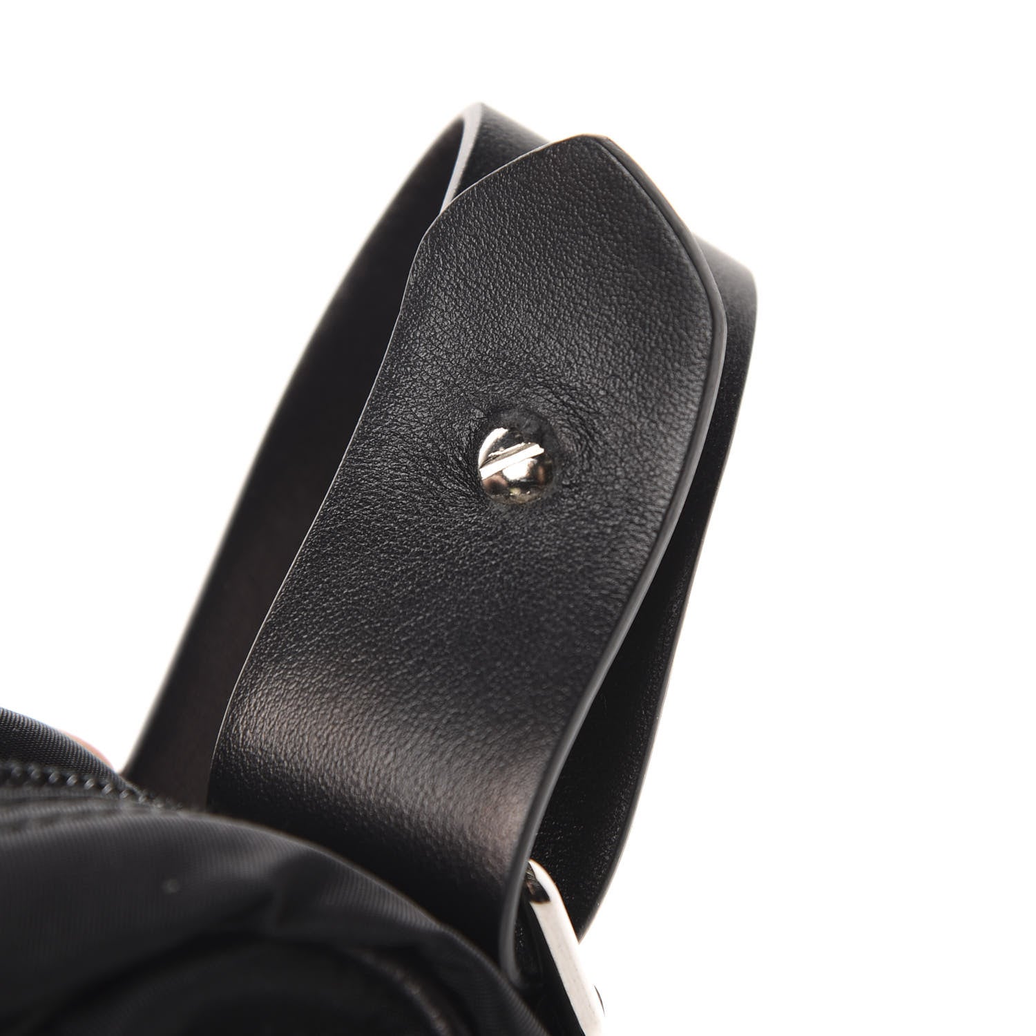 Prada Tessuto Nylon Studded New Vela Shoulder Bag Black Fuoco 8 of 11