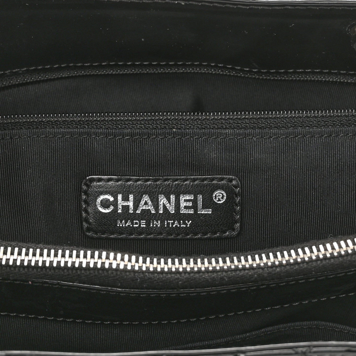 Patent Quilted Grand Shopping Tote GST Black