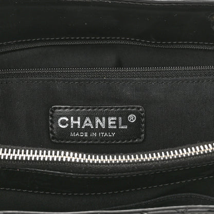 Chanel Patent Quilted Grand Shopping Tote GST Black 9 of 11
